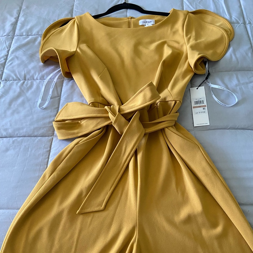 New, Calvin Klein Women’s Belted Jumpsuit